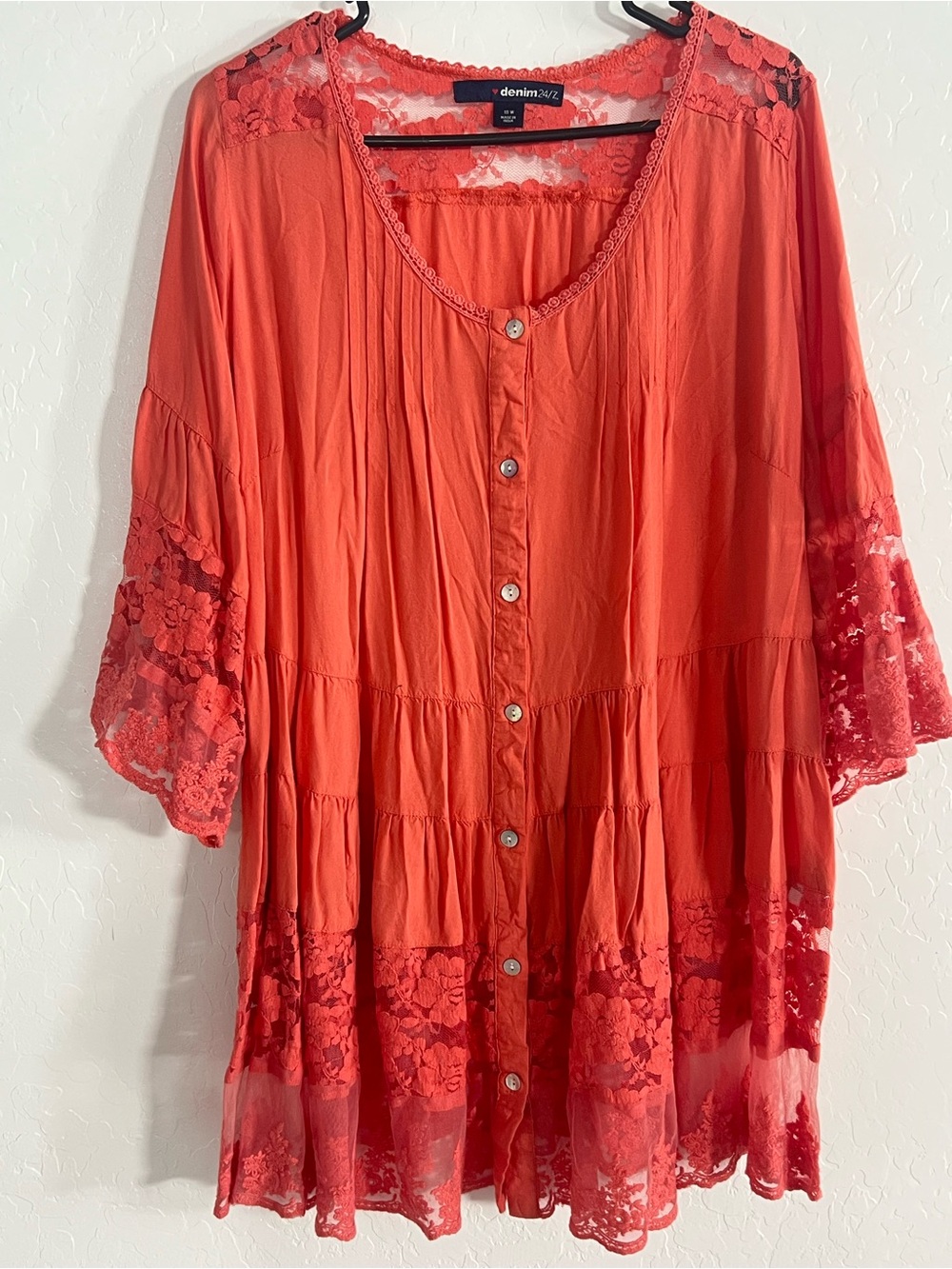 Lace Tiered Boho Babydoll Top